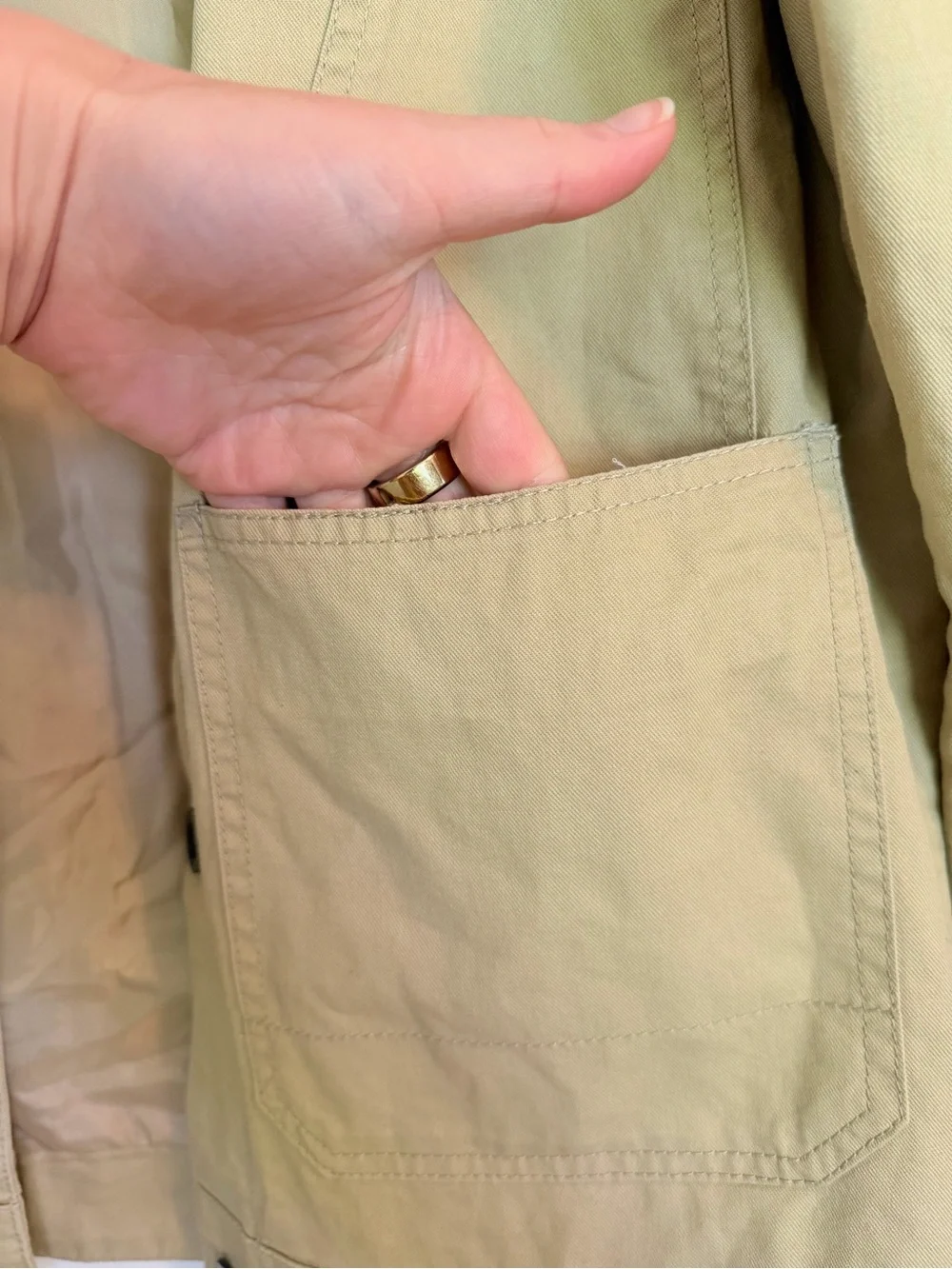 NWT Eight Bells Utility Chore Trucker Jacket - Men's Small (Tan/Khaki)